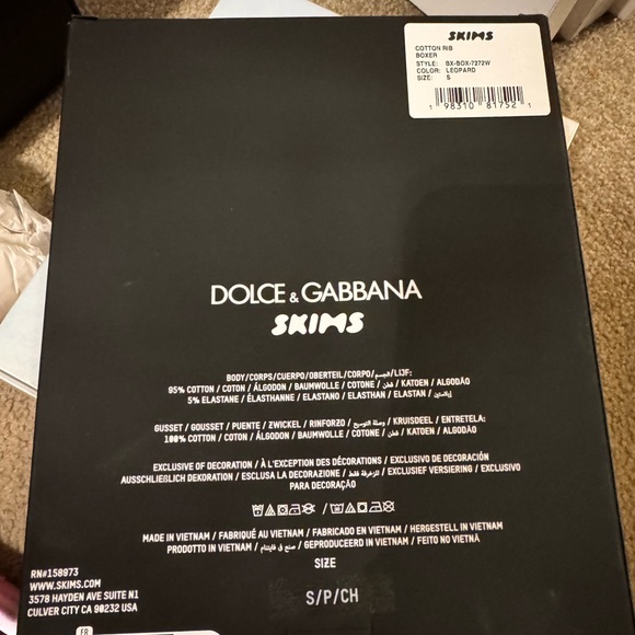 Skims Dolce & Gabbana cotton rib boxer. Brand new - Picture 2 of 2